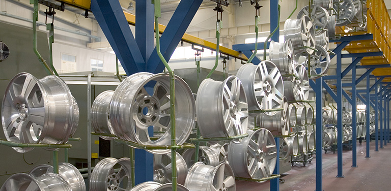 汽車輪廓吹干，零部件備胎鋼圈吹干案例